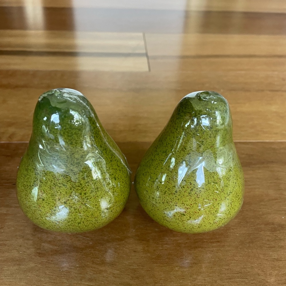 Two Matching Pear Shaped Candles